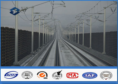 Q345 metal eléctrico octagonal material de acero poste para uso general para la estación de tren