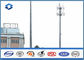 Polo eléctrico del servicio de la telecomunicación de la microonda, torres de comunicación inalámbricas de acero Q420 del rollo caliente