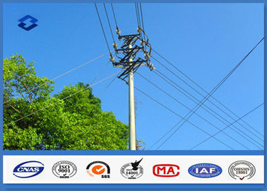 Línea de transmisión eléctrica del Hdg acero poste para uso general de los 50ft para la distribución de poder de África