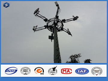 Torre de telecomunicaciones de monopolio de 3 mm Línea de alimentación Polos eléctricos de acero